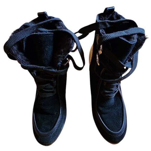 Guess Suede Leather Faux Fur Ankle Boot - Picture 10 of 16